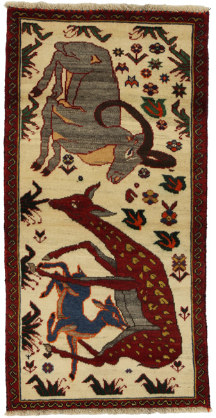 Gabbeh - Qashqai Tappeto Persiano 150x75