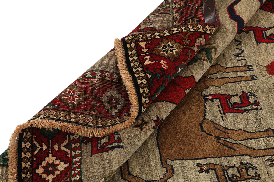 Gabbeh - Bakhtiari Tappeto Persiano 303x146 - Immagine 4
