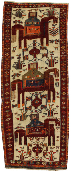 Bakhtiari - Qashqai Tappeto Persiano 335x130