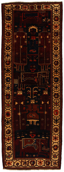 Bakhtiari - Qashqai Tappeto Persiano 424x156