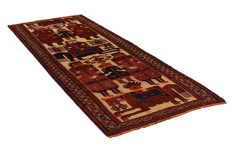 Bakhtiari - Qashqai Tappeto Persiano 378x134 - Immagine 1