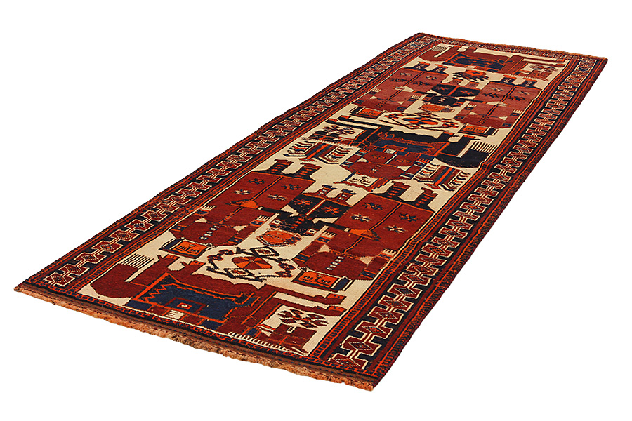 Bakhtiari - Qashqai Tappeto Persiano 378x134 - Immagine 2