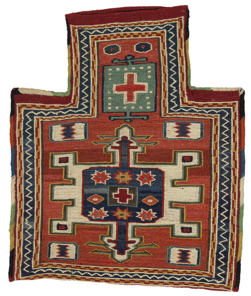 Qashqai - Saddle Bag Tappeto Persiano 38x32
