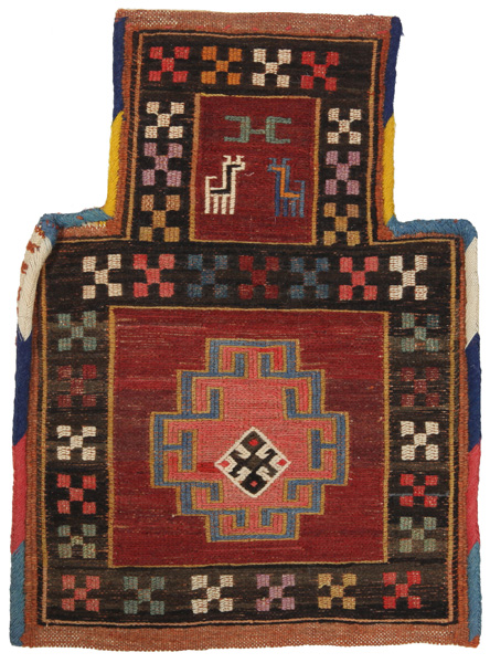 Qashqai - Saddle Bag Tappeto Persiano 38x28