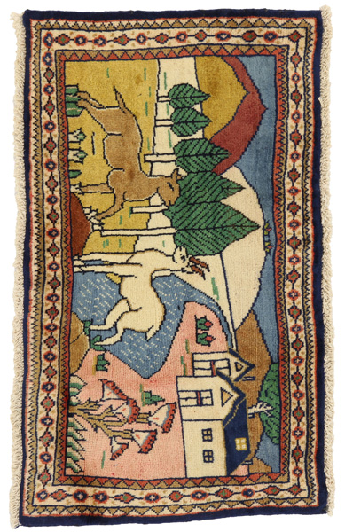 Jozan - Sarouk Tappeto Persiano 95x55
