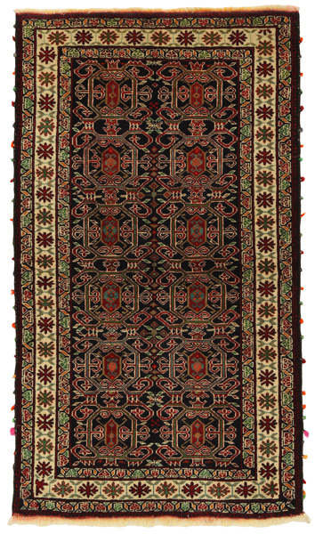 Baluch - Turkaman Tappeto Persiano 130x73