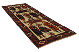 Bakhtiari - Qashqai Tappeto Persiano 388x130 - Immagine 1