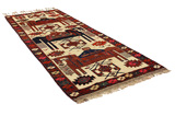 Bakhtiari - Gabbeh Tappeto Persiano 398x143 - Immagine 1